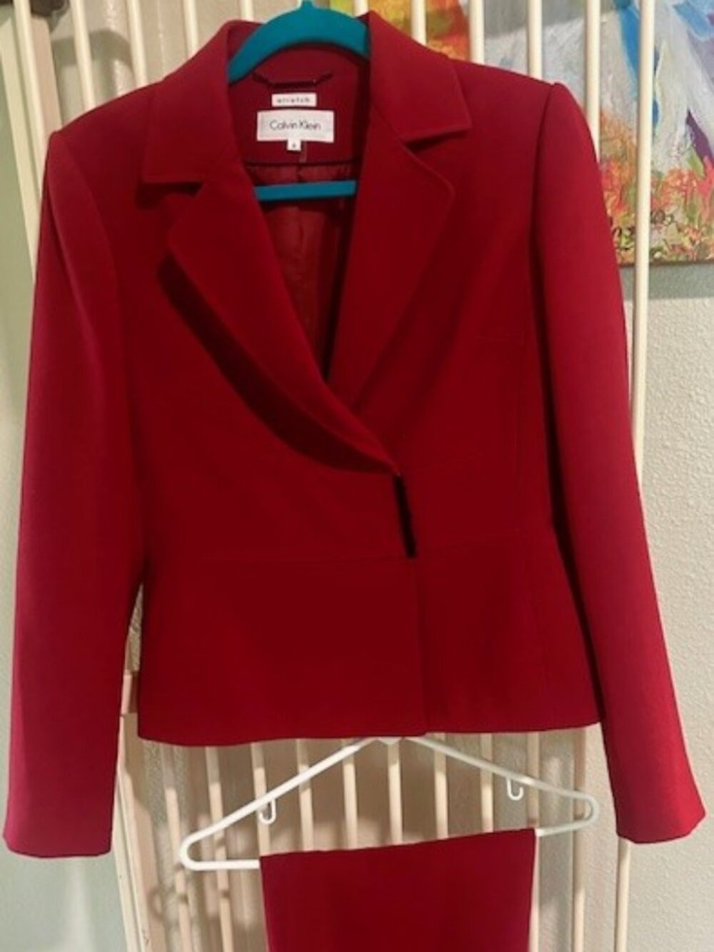 Calvin Klein Red Skirt Suit Set – Women’s Size 6